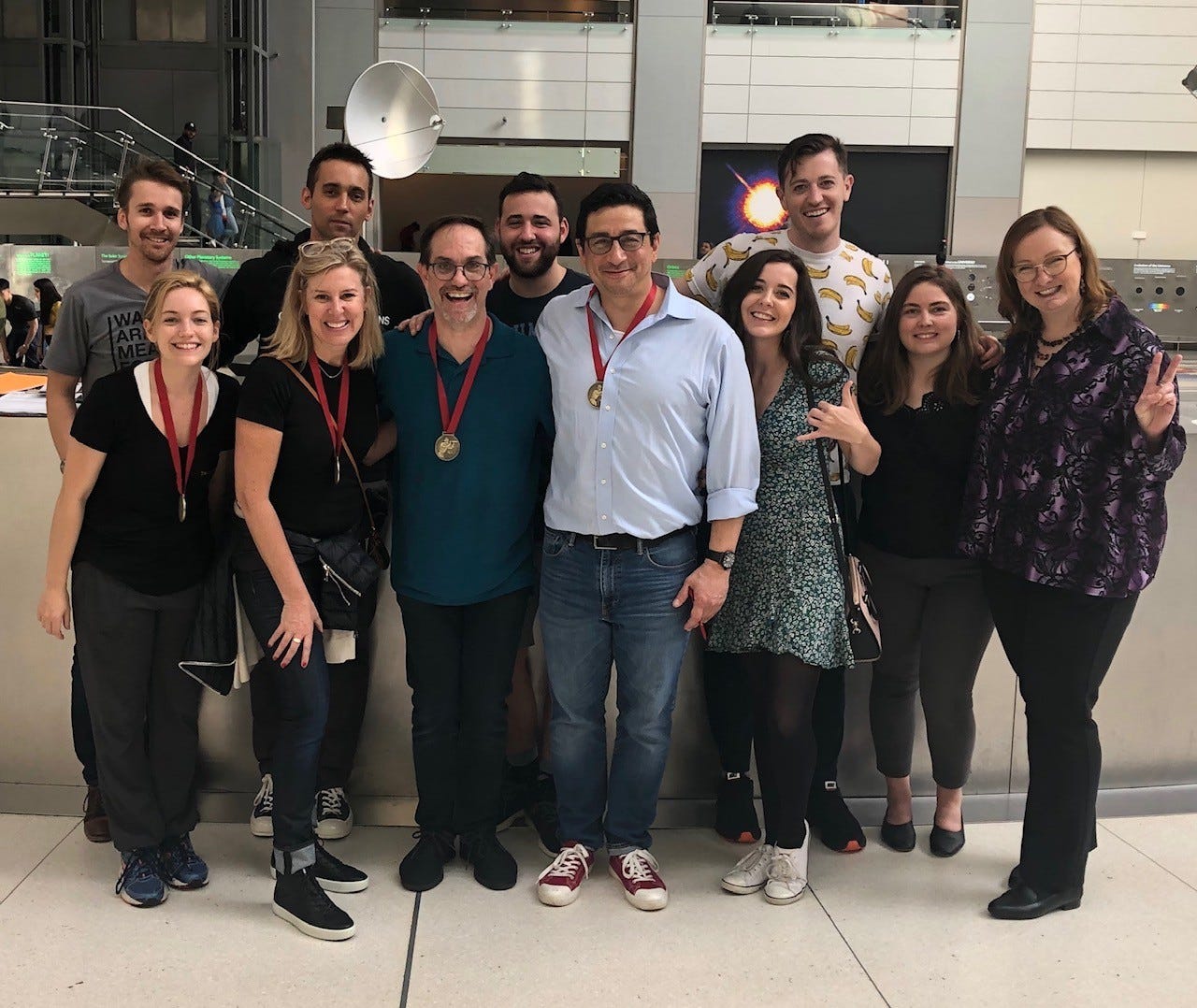 My Strategic Communication students after class competing in a Watson Adventure Scavenger Hunt at the Museum of Natural History