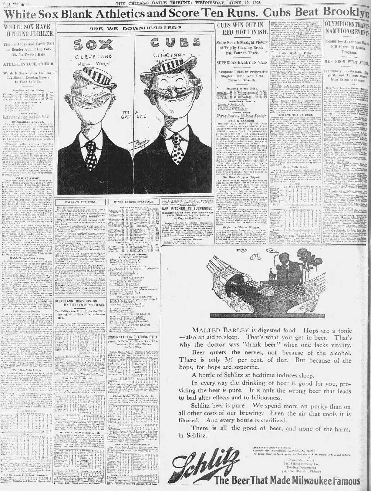 1908 Chicago Tribune