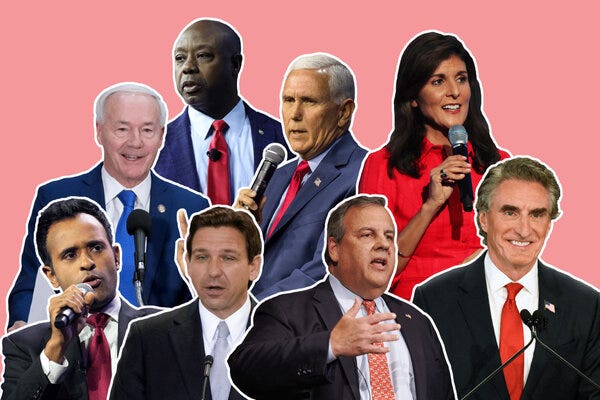 8 Candidates Announced for GOP Debate, Trump Not Among Them - The New York  Times