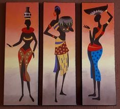 Oil painting of a Black mother and daughter cooking side by side, with clay pots and palm oil jars, evoking generational knowledge in West African cuisine. Oil painting of a Black mother and daughter cooking side by side, with clay pots and palm oil jars, evoking generational knowledge in West African cuisine.