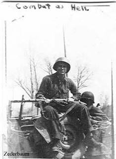 Zeke on a jeep