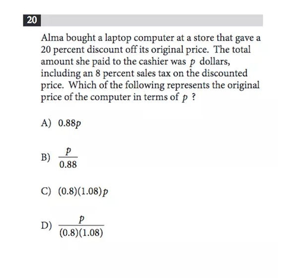 Math Questions From the SATs That Everyone Gets Wrong