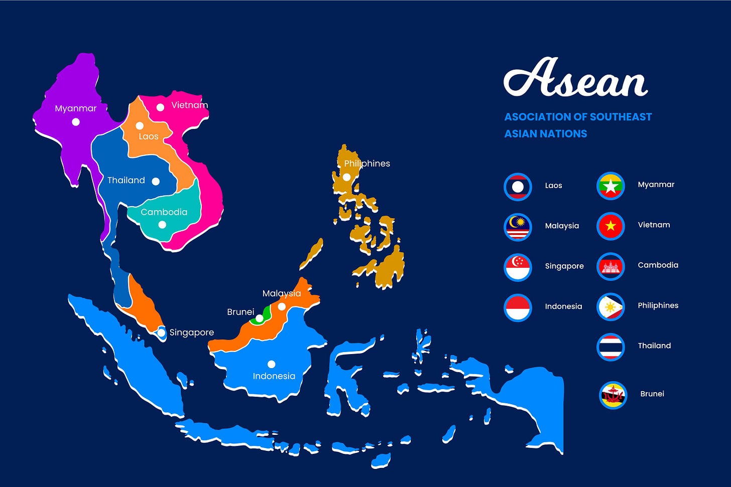 ASEAN map - Image by Freepik