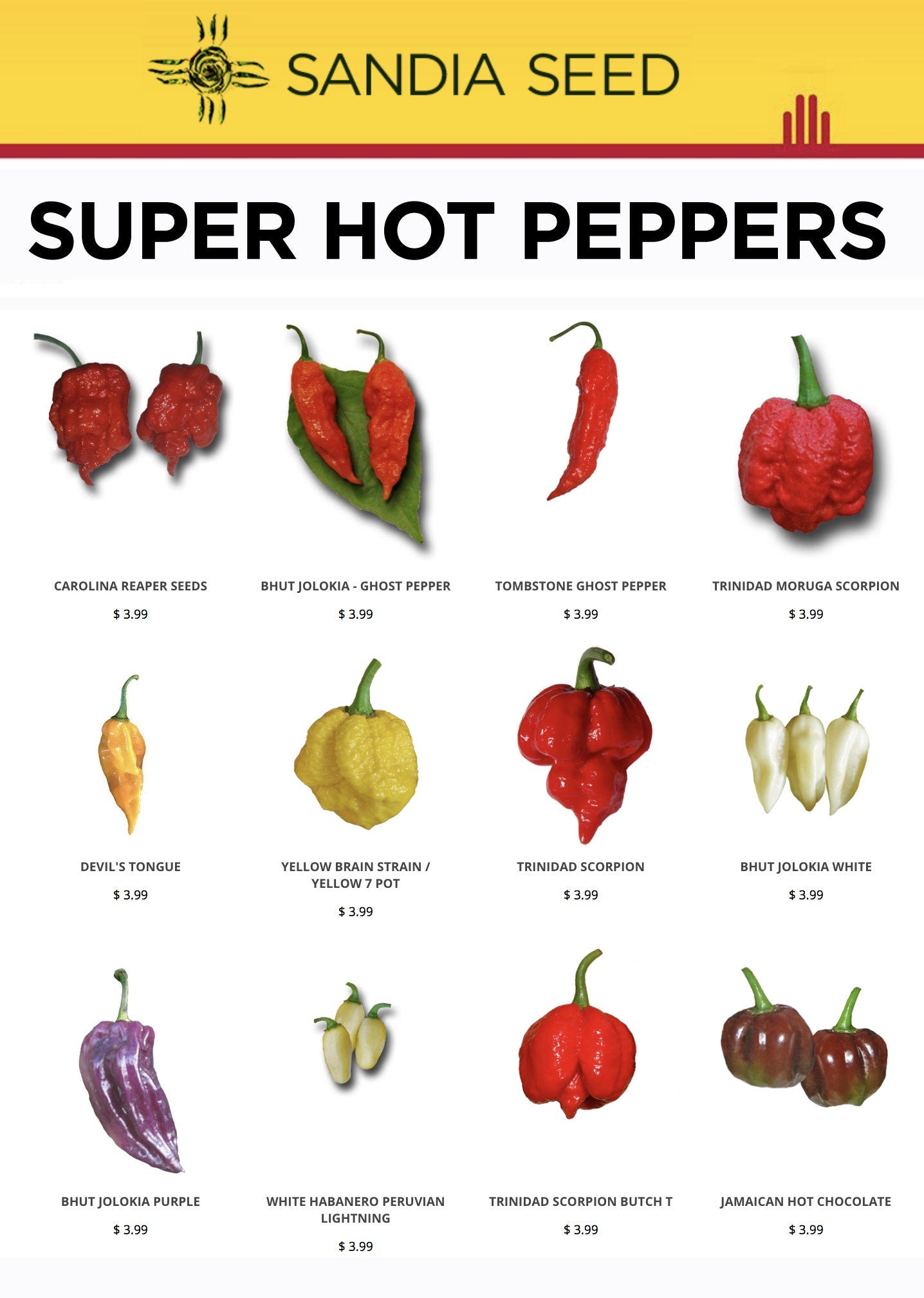 Types of Hot Peppers – Sandia Seed Company