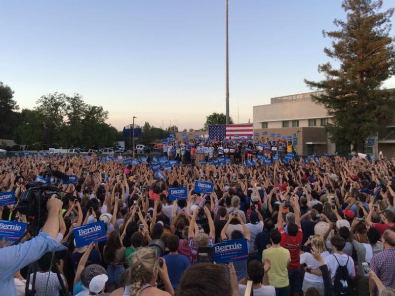 Thousands Welcome Bernie Sanders At UC Davis - capradio.org