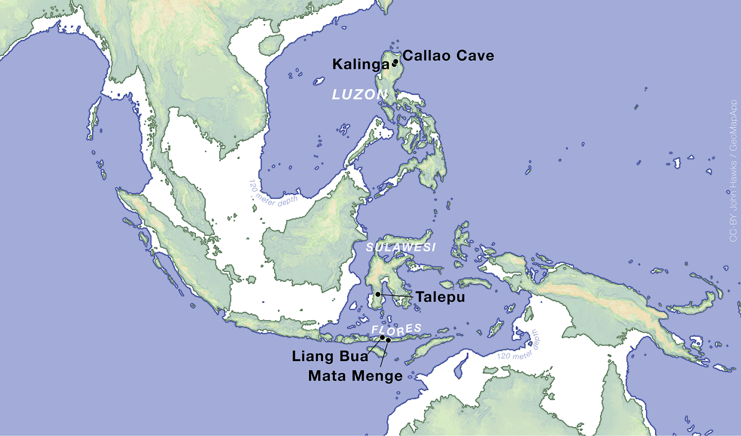 Map of island southeast Asia indicating sites discussed in the text Map of island southeast Asia indicating sites discussed in the text