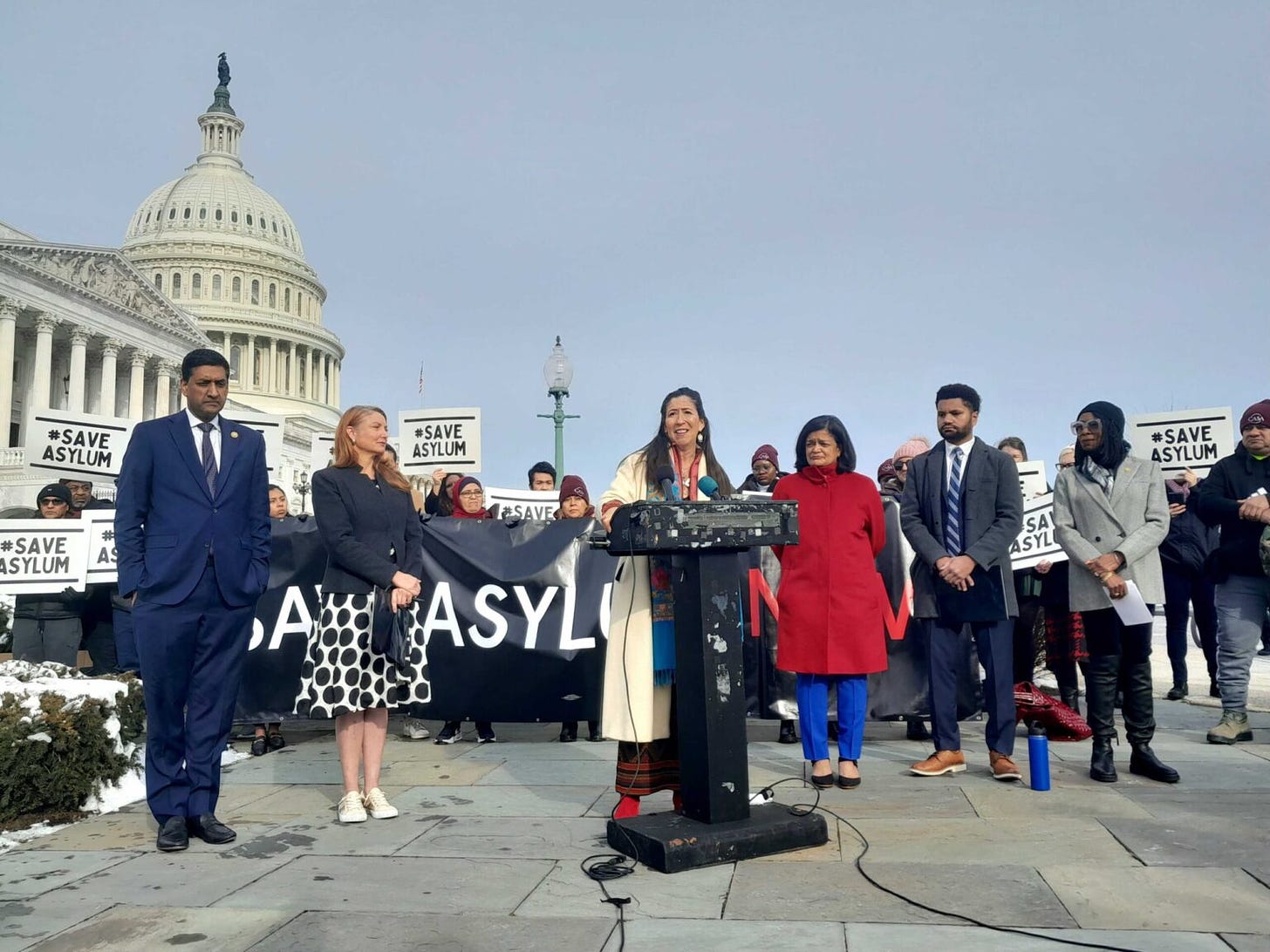 Hispanic and progressive Democrats protest proposals to limit asylum for  immigrants • Maine Morning Star