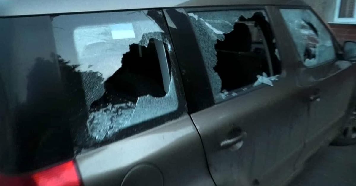 Hunt saboteurs' cars are targeted by BSV thugs. Photo by North Dorset Hunt Saboteurs