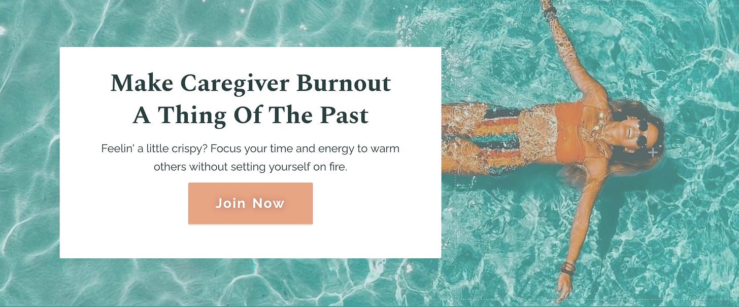 make caregiver burnout a thing of hthe past. join now