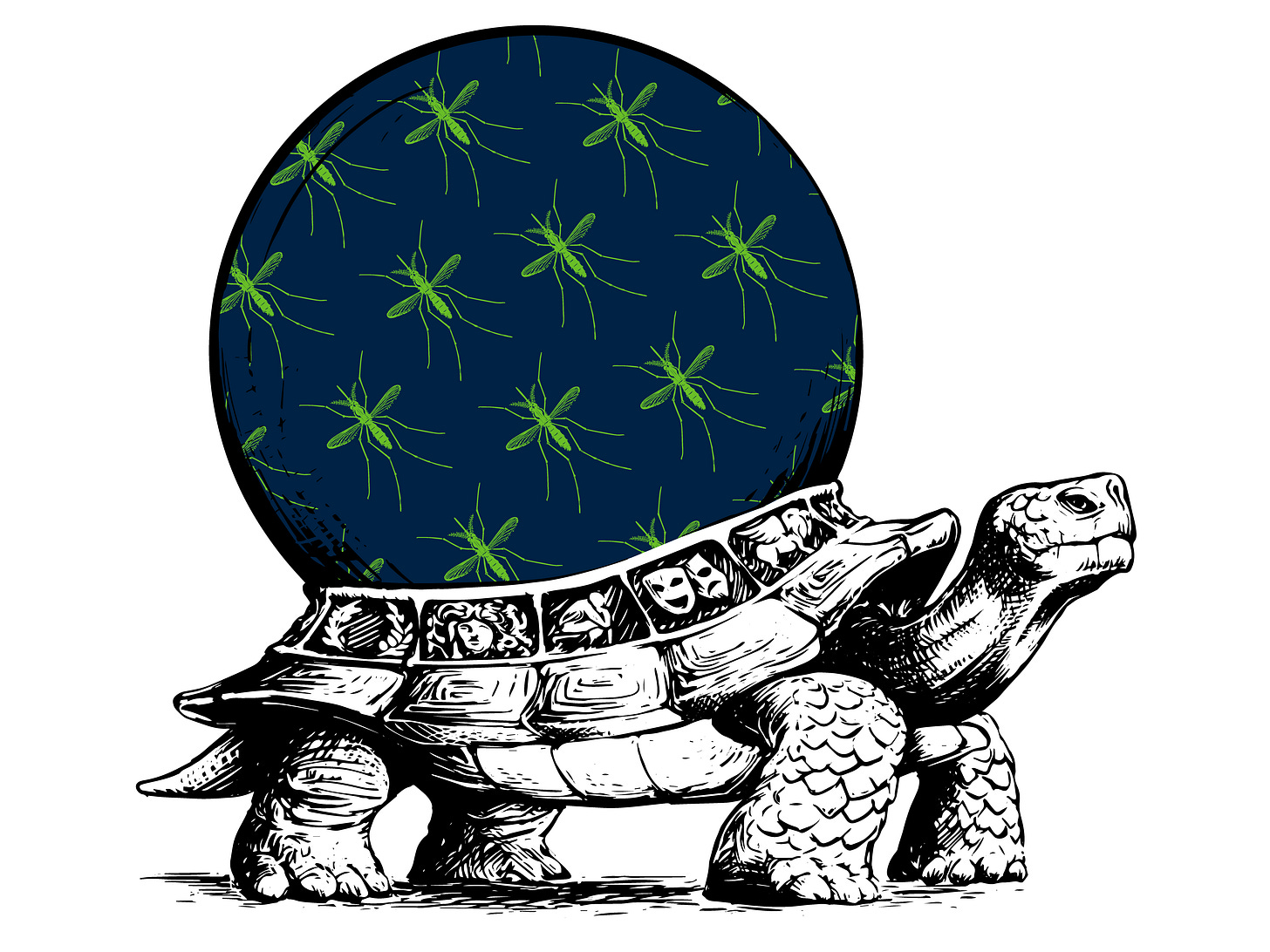 Turtle carrying an orb