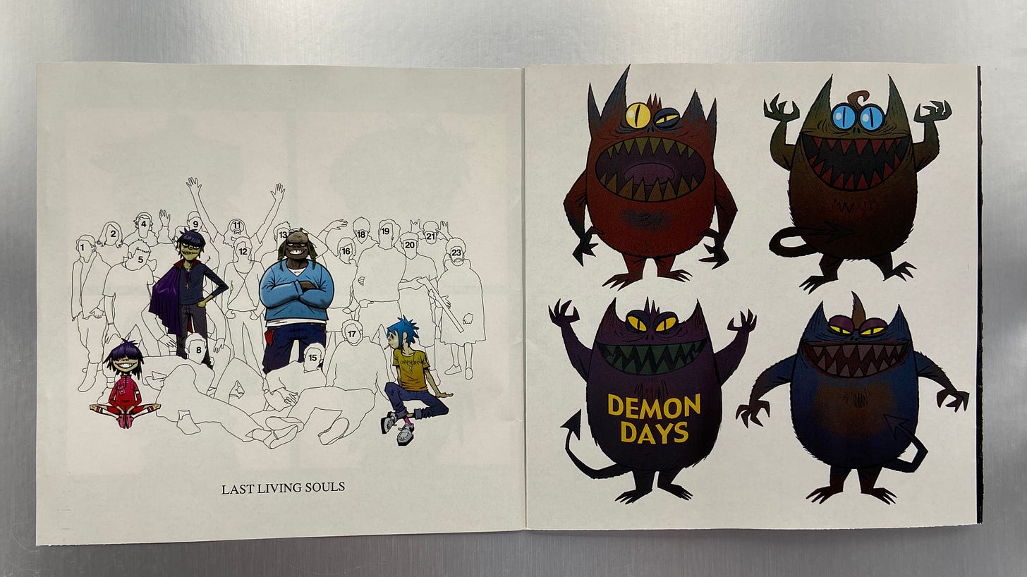 single artwork for songs on Demon Days by Gorillaz. single artwork for songs on Demon Days by Gorillaz.