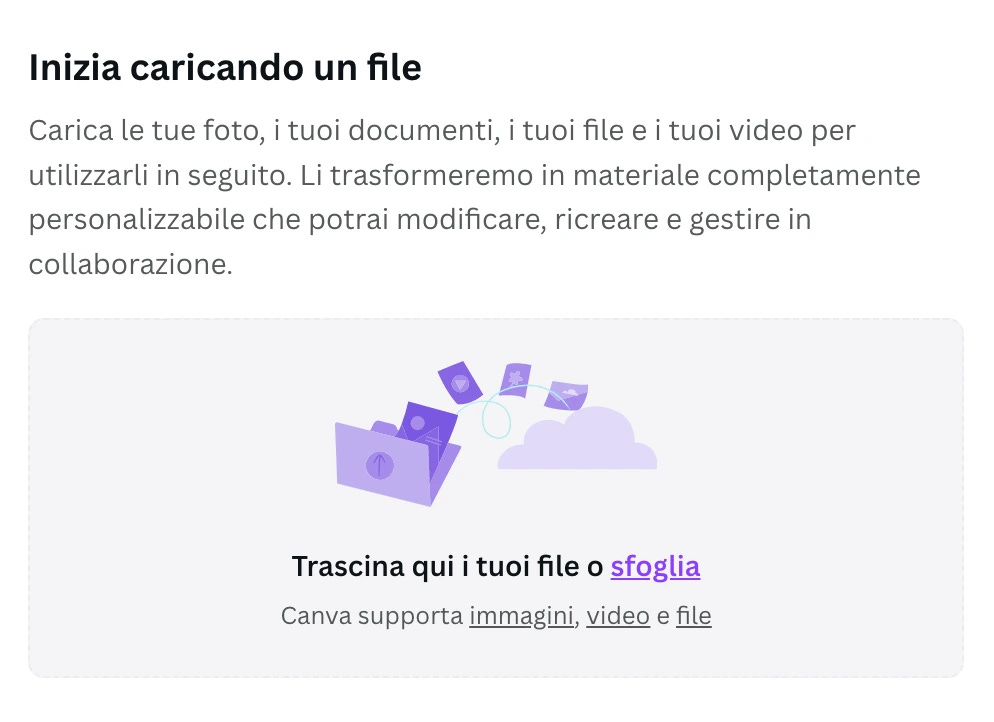 importa file canva