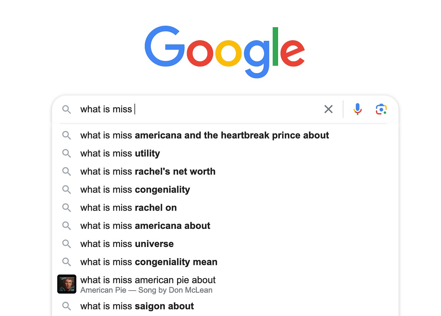 a google search for "what is miss"