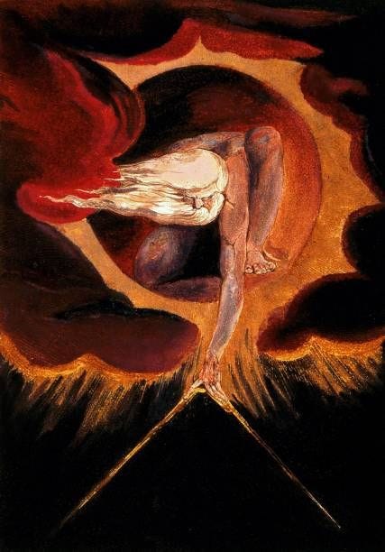 The Ancient of Days by William Blake. Watercolor and relief etching Circa 1794.