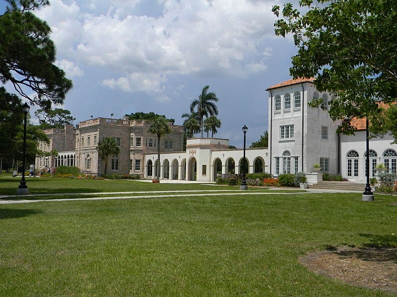 File:New College of Florida's College Hall & Cook Hall Rear Elevations (Former Charles Ringling & Hester Ringling Sanford Estates).jpg