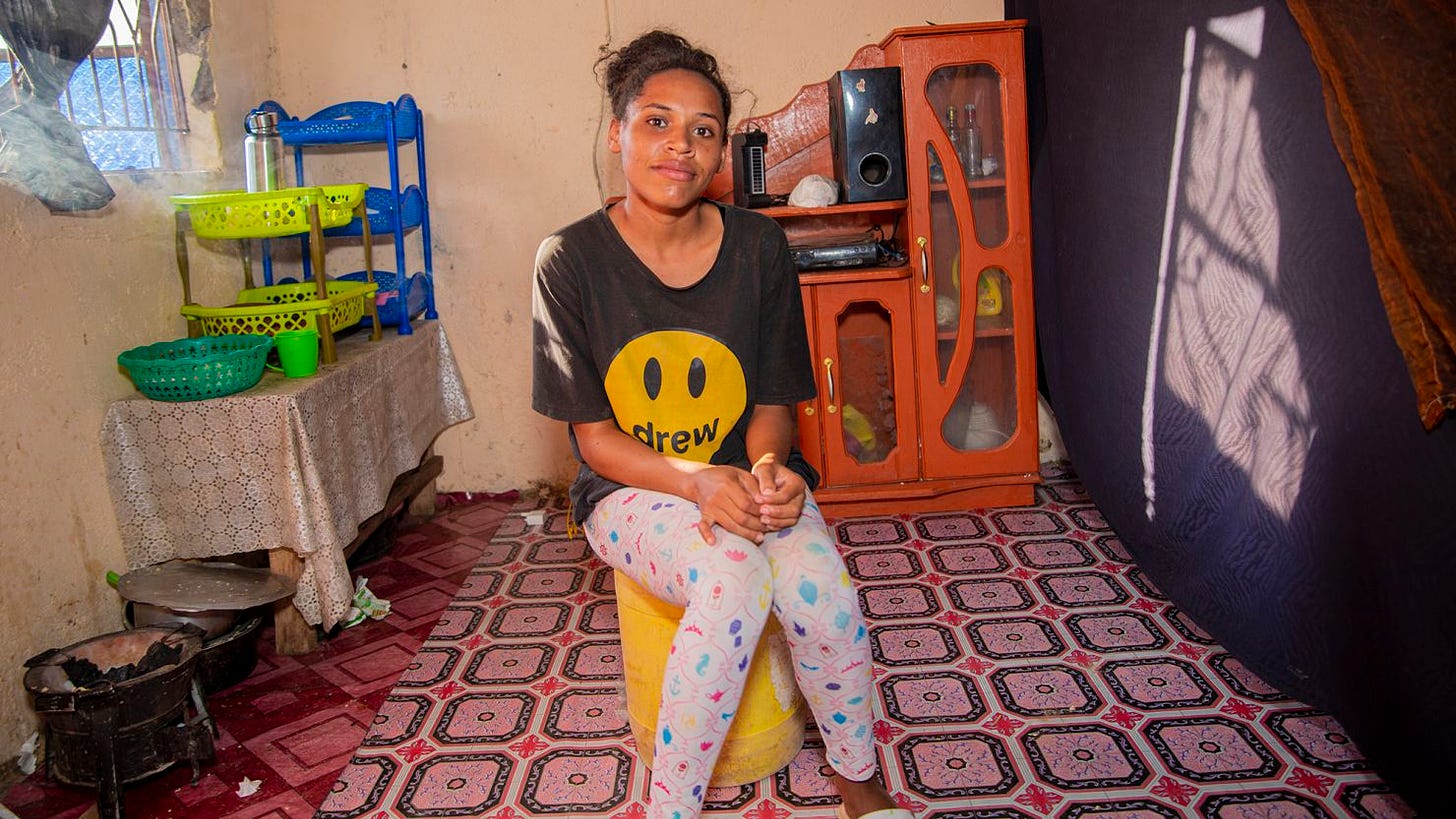 Marian Pannalossy pictured at her house in Archer's Post. Her mother is one of many Kenyan women who accused British soldiers of rape.