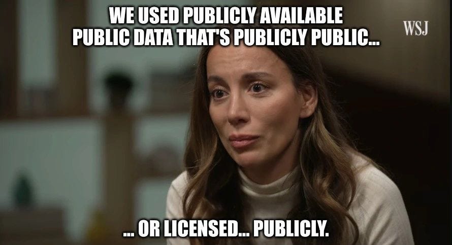 OpenAI's data source meme.