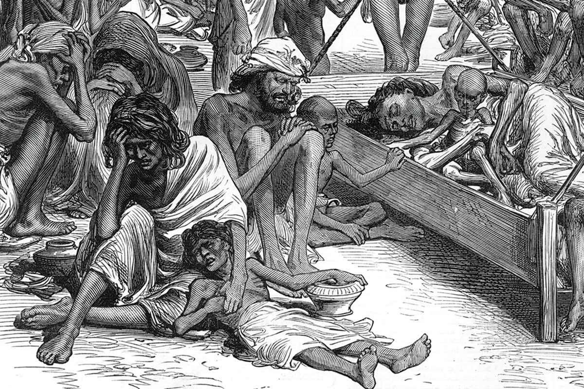 Artists impression of Victorian famine