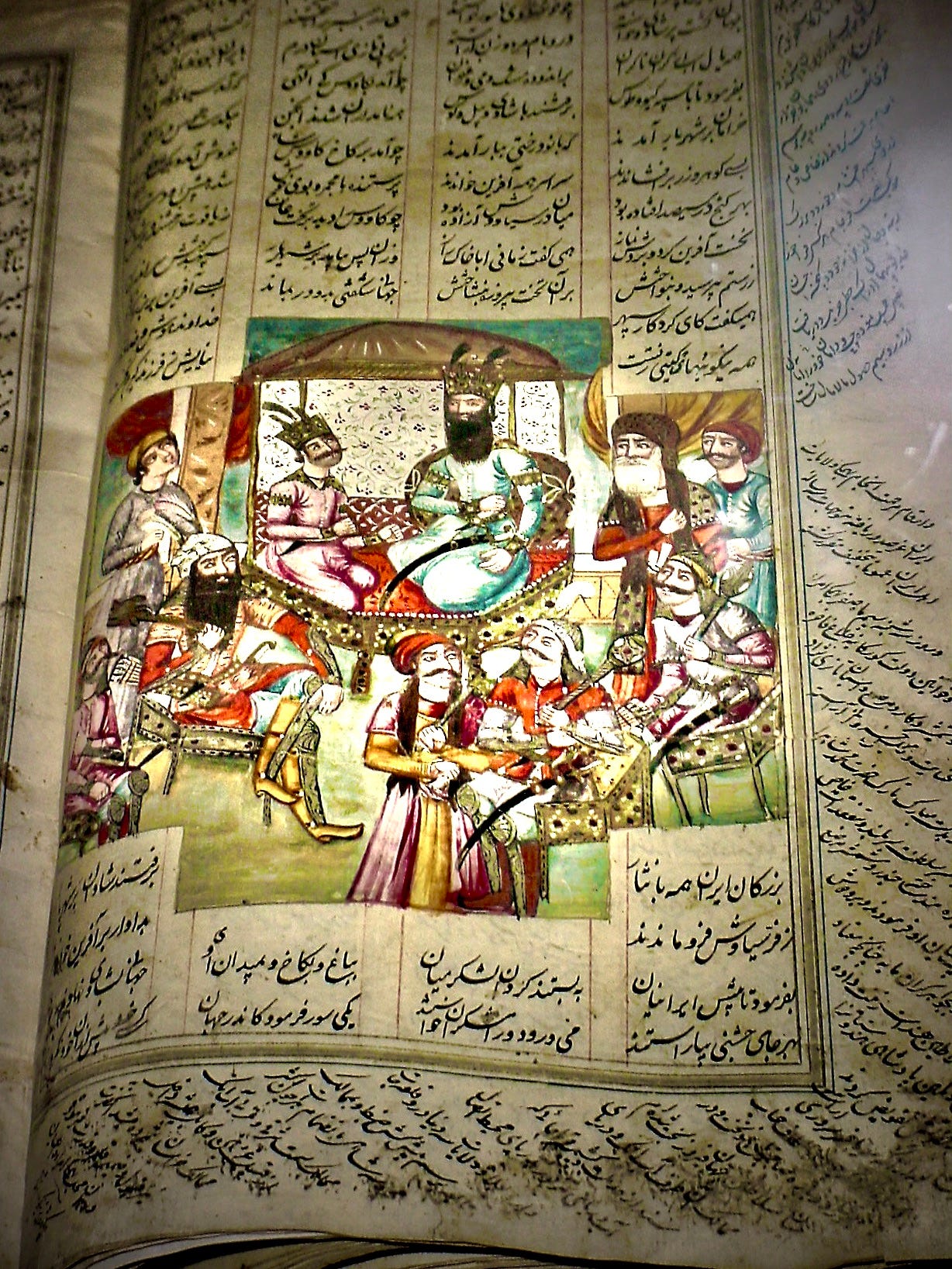 THE SHAHNAMEH, by Fersdowsi, book of Persian "king of kings" housed in the library collection in San Lazzaro island off the coast of Venice