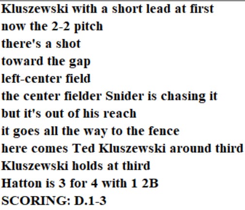 Diamond Mind Baseball Play By Play