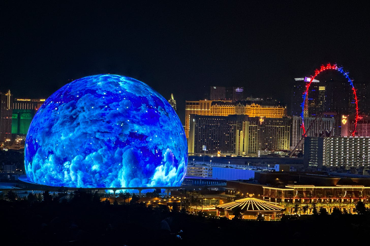 Las Vegas Sphere: 14 photos of the $2.3 billion lit up for first time
