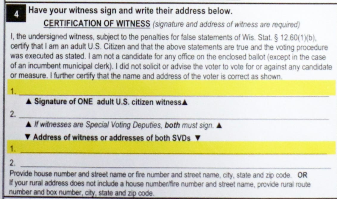 Wisconsin Absentee Ballot