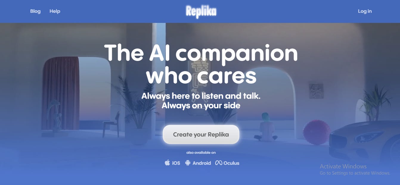 Replika AI Companion who cares 