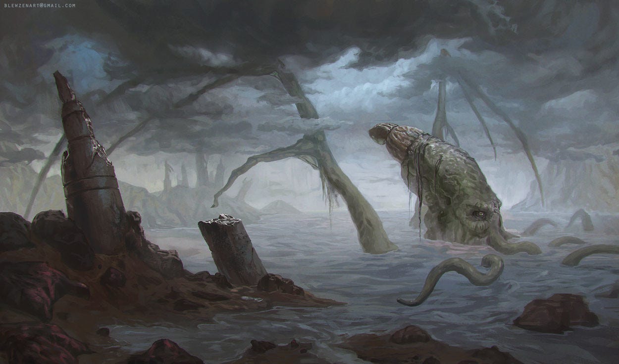 Cthulhu rises by Alvaro Nebot (x-post /r/ImaginaryNecronomicon) : r/ Lovecraft