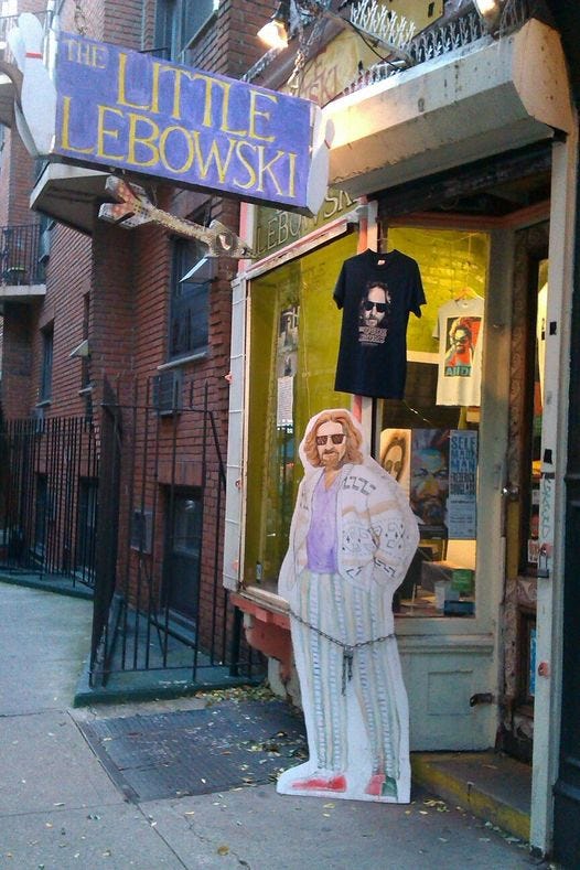 The little Lebowski shop in Greenwich Village