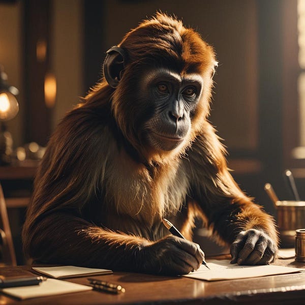 Monkey writing