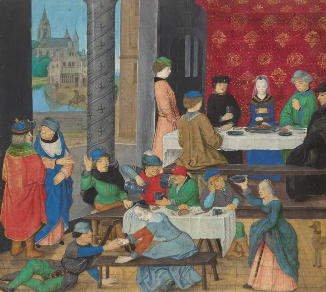 Why Aren't People Eating in Medieval Depictions of Feasts? | Getty Iris