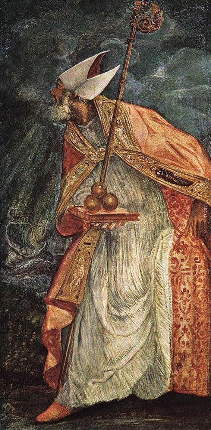 A stunning, unique portrayal of St. Nicholas, Bishop of Myra. | Art ...