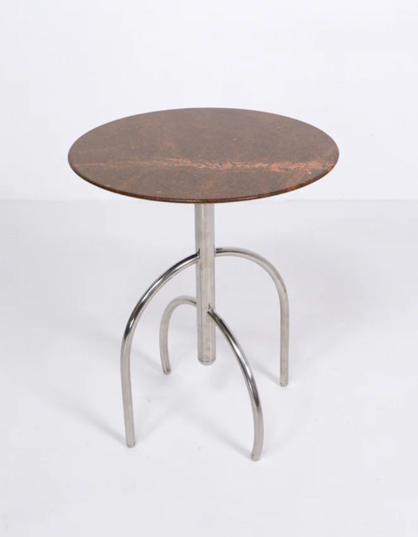Tom Bogle, Late 20th Century Postmodern Granite And Steel Side Table, £475