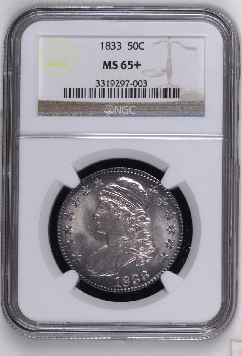 1833 50C MS | Coin Explorer | NGC