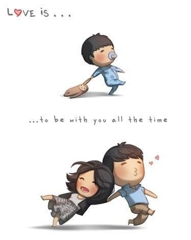 Cute image about what is love ... living with you every moment of life