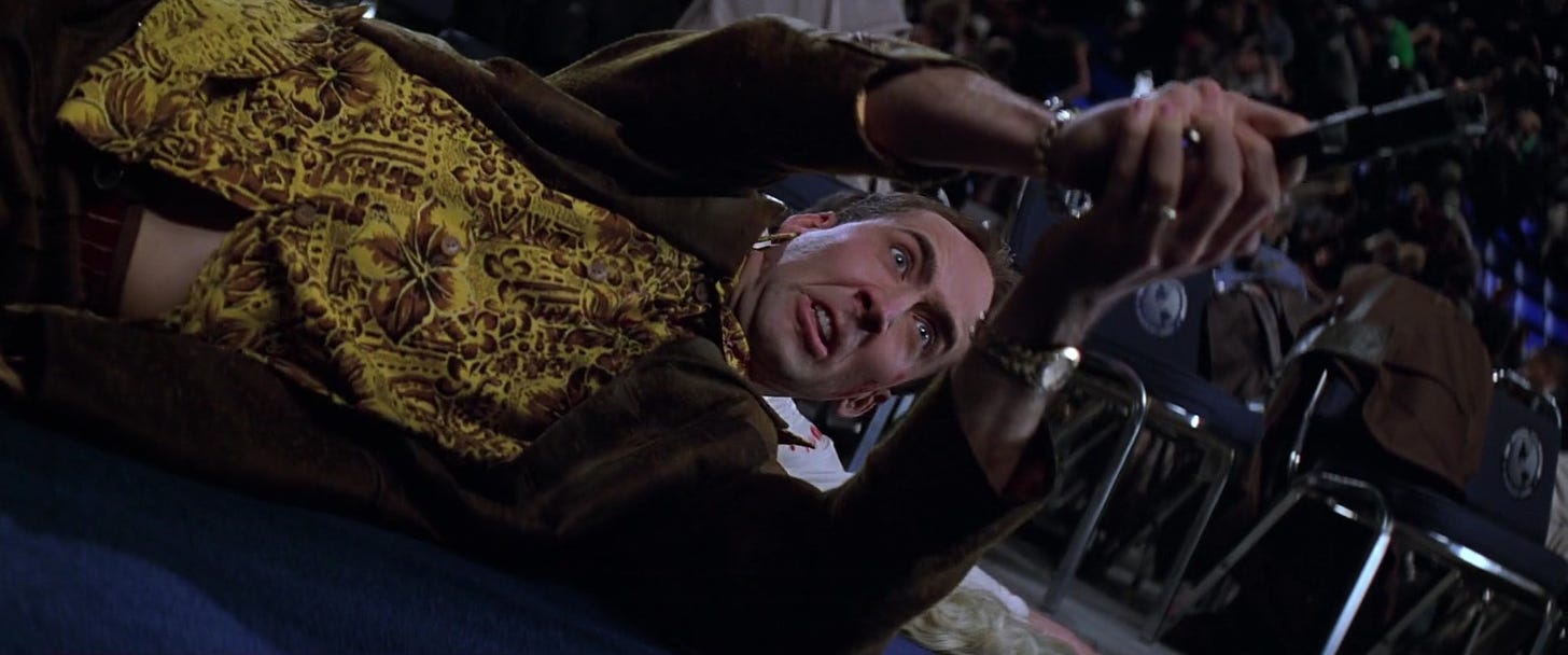 Nicolas Cage em "Snake Eyes" de Brian De Palma