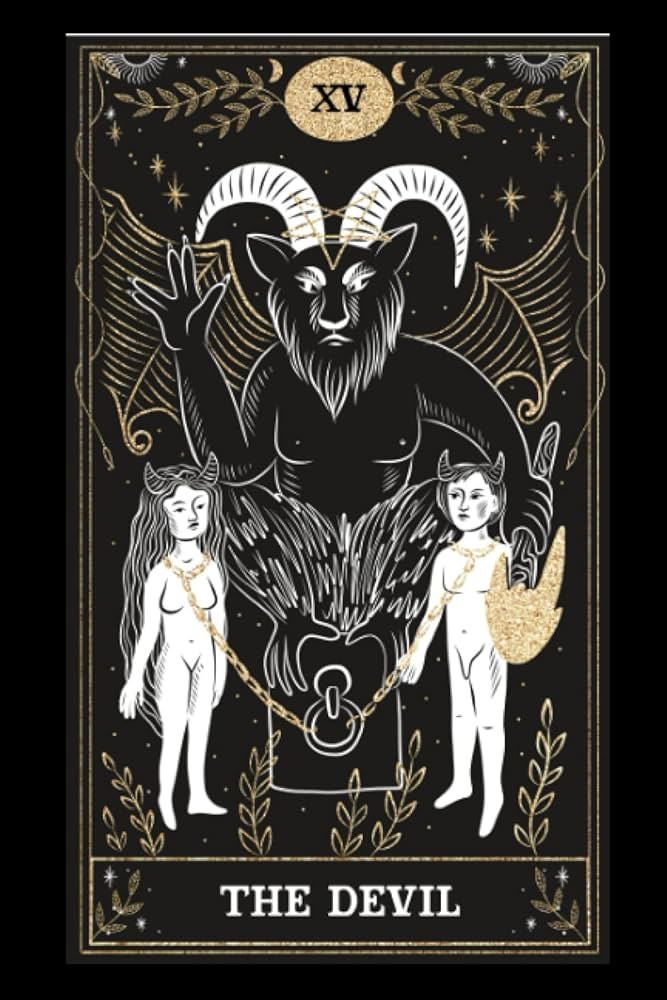 The Devil Tarot Card: Tarot journal, A daily reading tracker and notebook,  Tarot card notebook journal, Moon Tarot Card, Size 6"X9", 120 Pages : ...