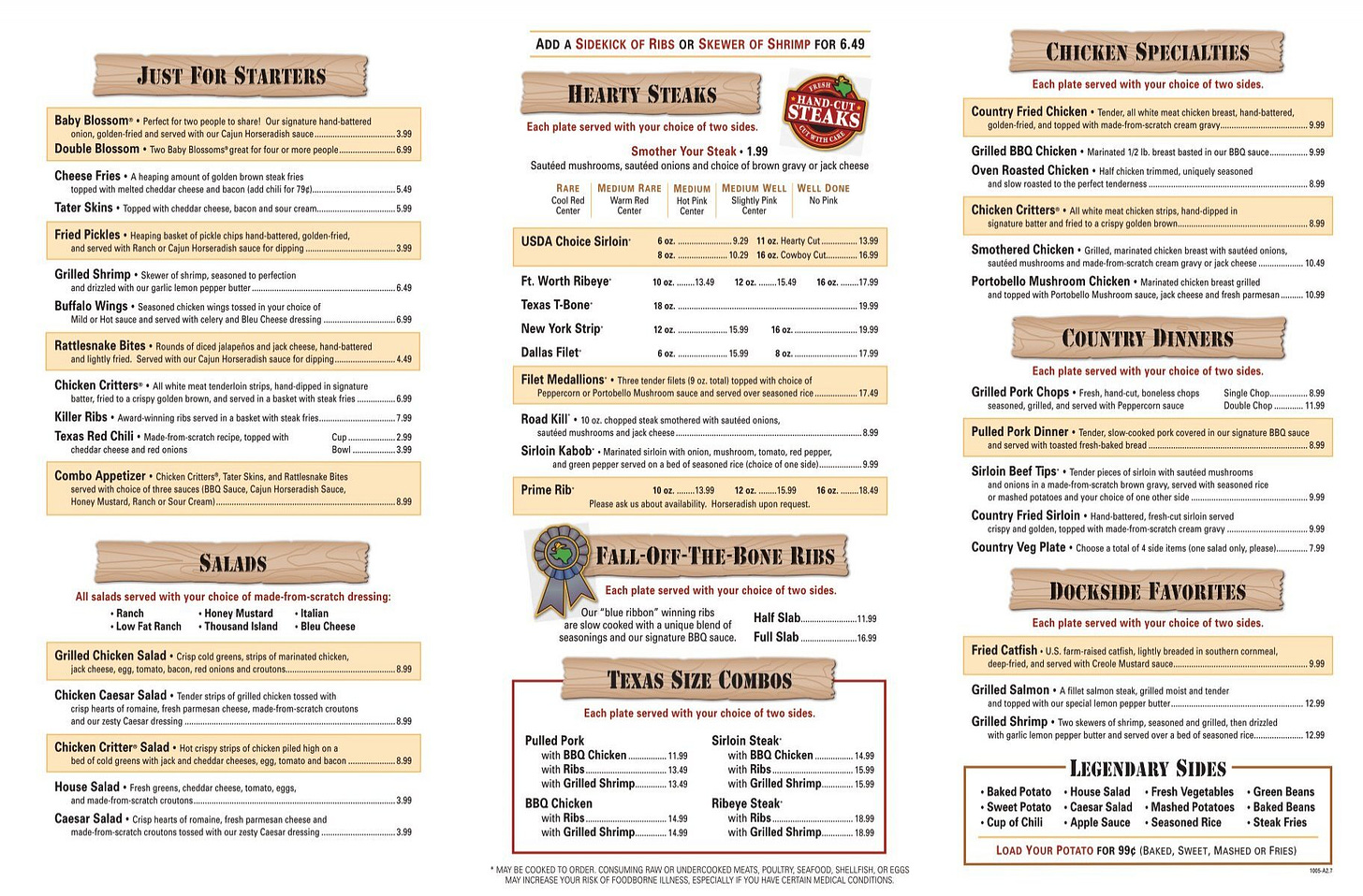 Texas Roadhouse Menu - Jusby