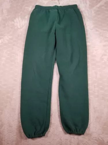 VTG Russell Athletic Sweatpants Joggers Mens XL Made in USA Green Fleece - Picture 1 of 10