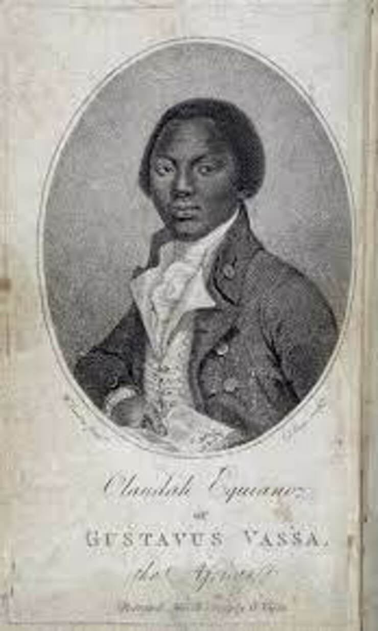 Olaudah Equiano, or Gustavus Vassa, 1789. Held and digitised by the British Library (Public domain). Olaudah Equiano, or Gustavus Vassa, 1789. Held and digitised by the British Library (Public domain).