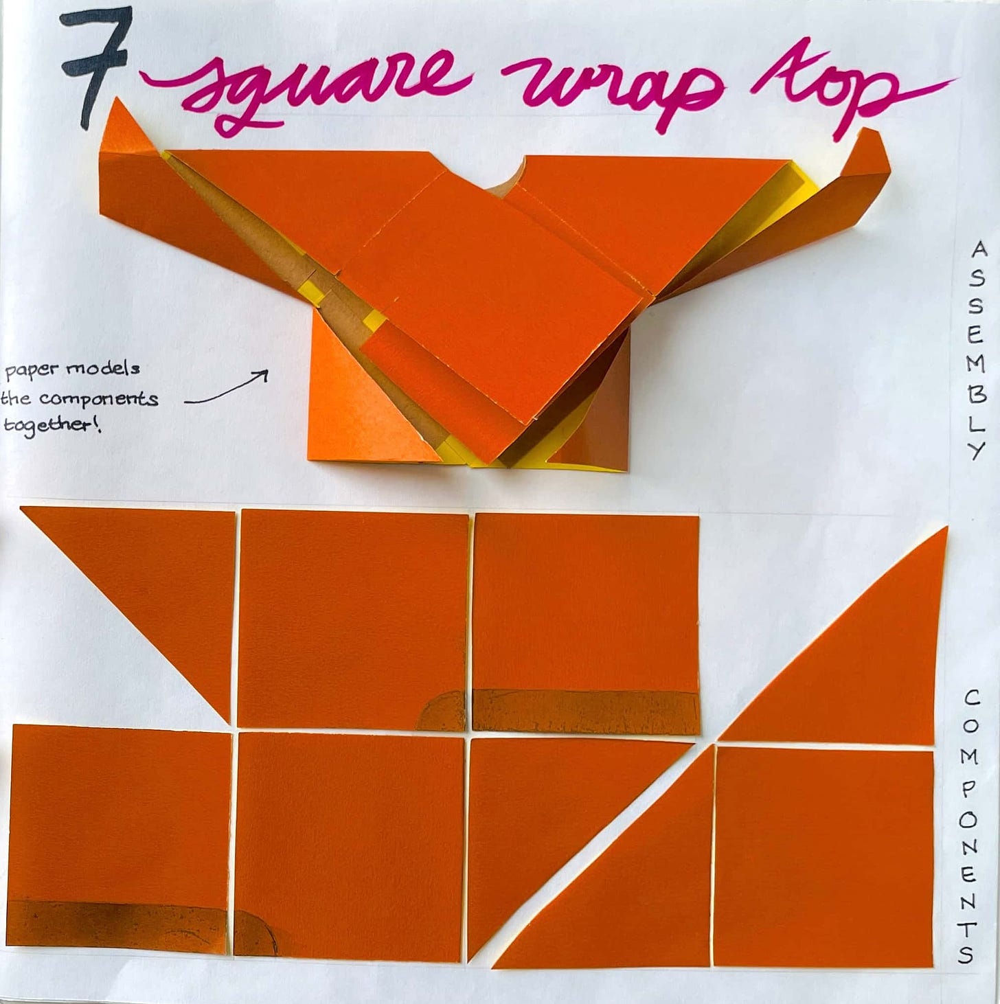 Paper model of 7-Square Wrap Top