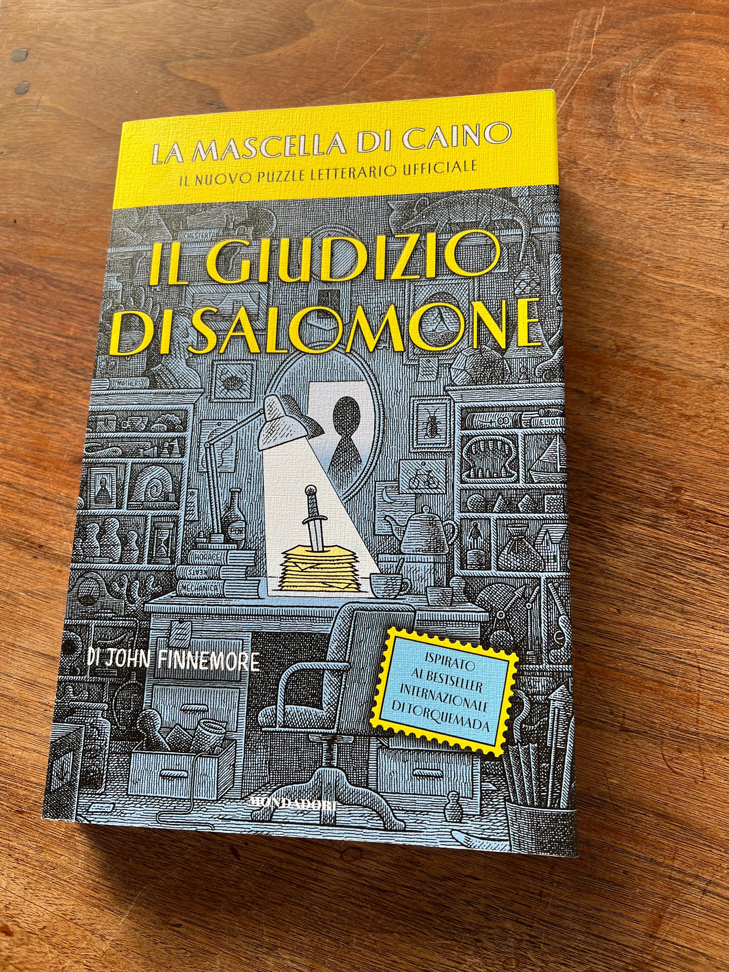 A pictures of the Italian book, titled 'Il Giudizio Di Salomone'. 