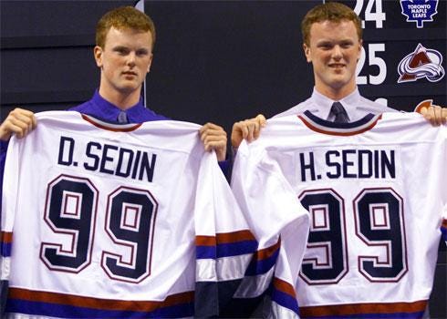 sedins drafted 1999