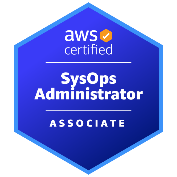 AWS Certified SysOps Administrator - Associate badge.