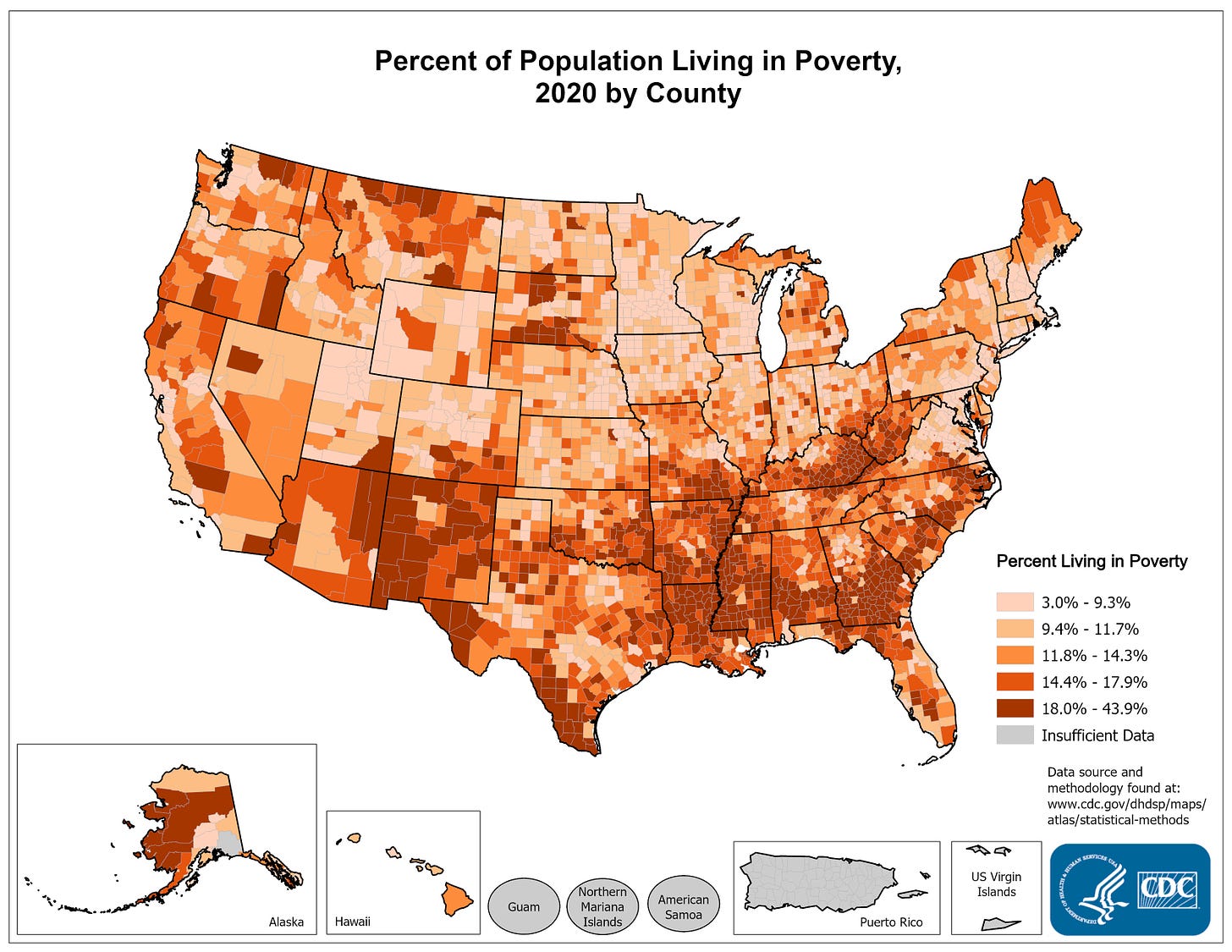 Social Determinants of Health Maps-Socioenvironmental: Poverty | cdc.gov