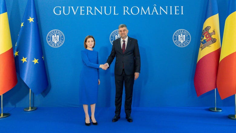 Președintele Republicii Moldova, Maia Sandu și premierul Marcel Ciolacu.