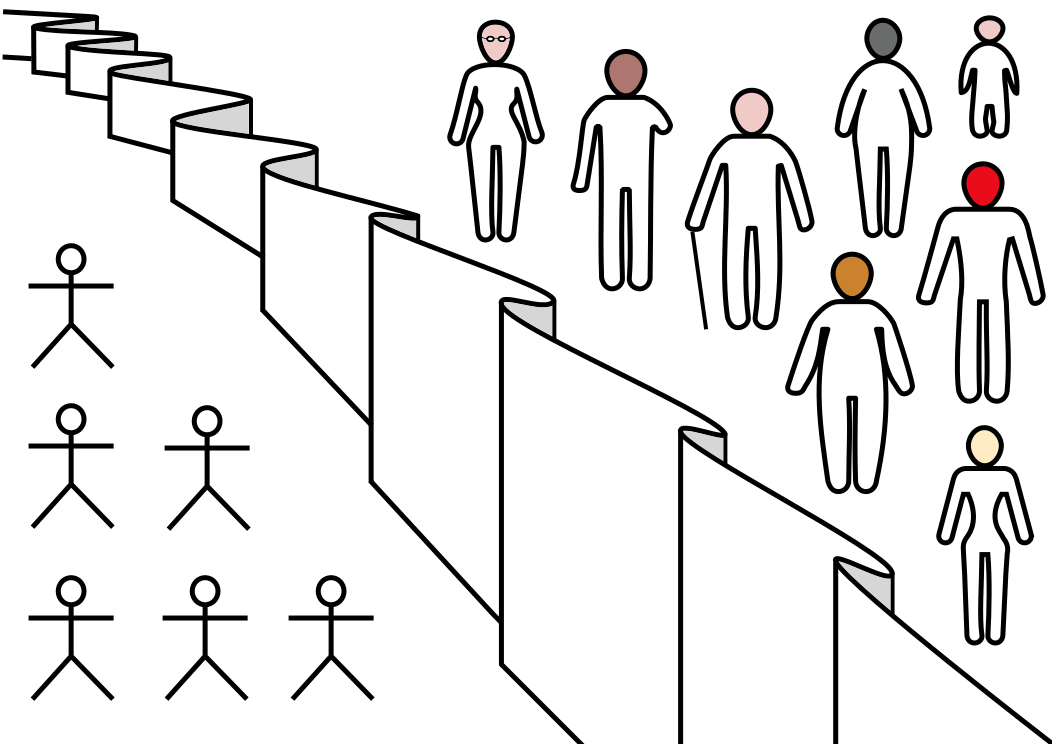 A visual depiction of philosopher John Rawls' hypothetical rational choice situation, the original position, that is to guarantee the fairness of the principles of justice that a society chooses for its institutions. A visual depiction of philosopher John Rawls' hypothetical rational choice situation, the original position, that is to guarantee the fairness of the principles of justice that a society chooses for its institutions.