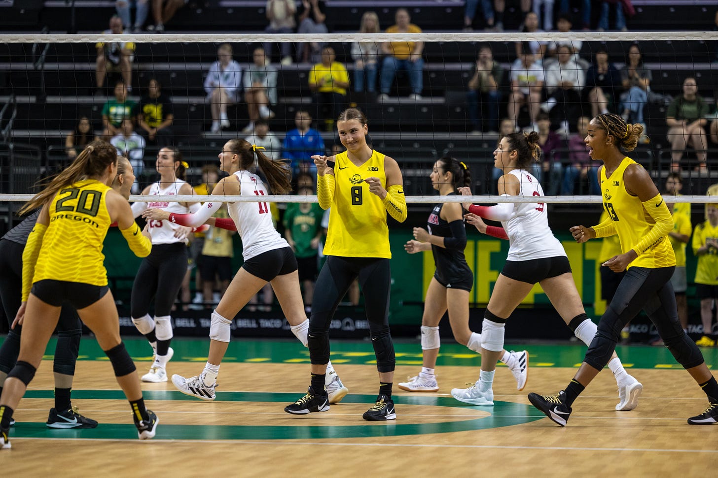 Oregon Volleyball on X: "S1 | IU 17, ORE 16 Successful challenge for the  home team (kill for Mimi) followed by a kill by Noemie. Timeout Indiana  #GoDucks https://t.co/rM53WUk0JU" / X