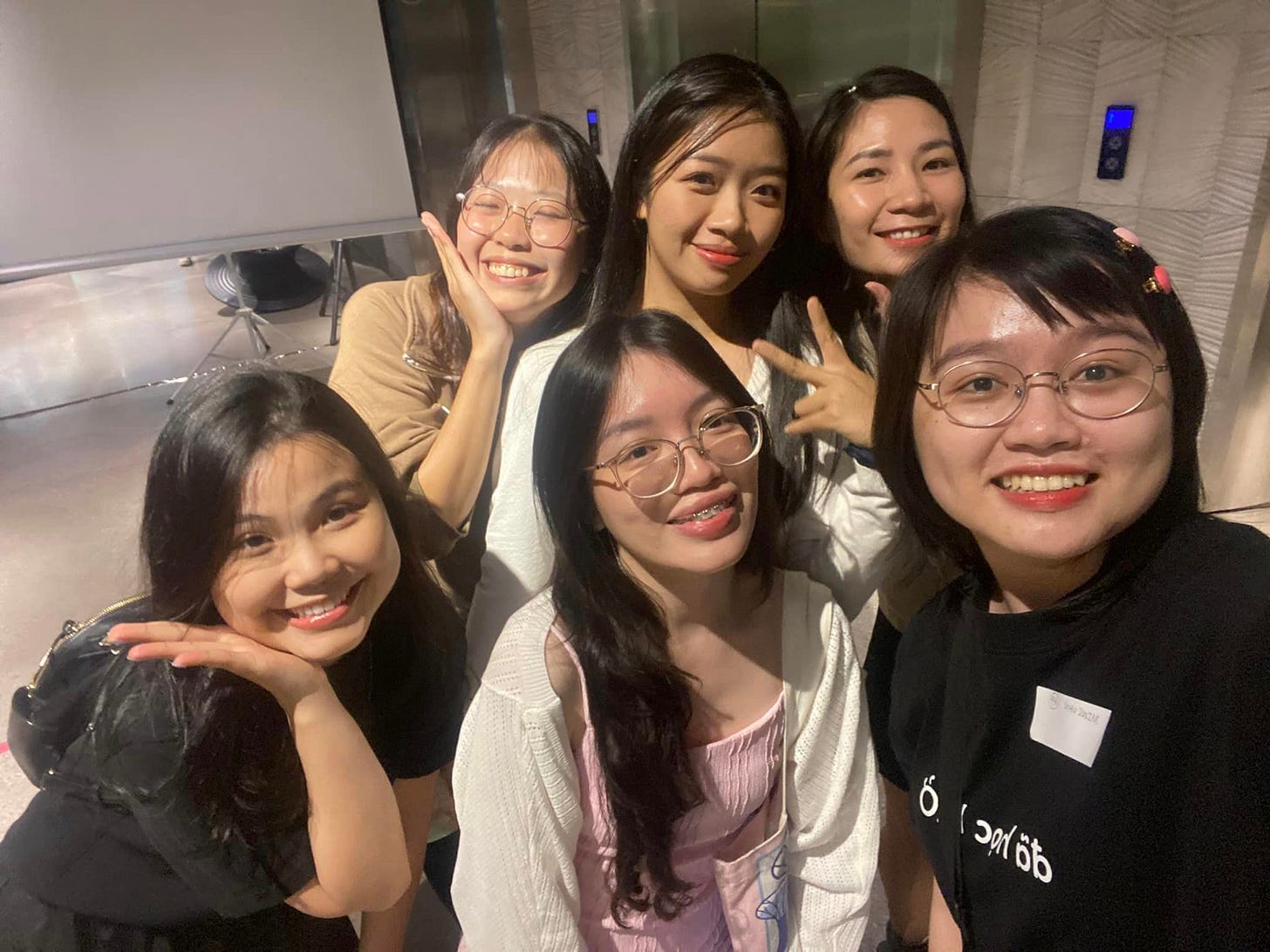 May be an image of 6 people and eyeglasses