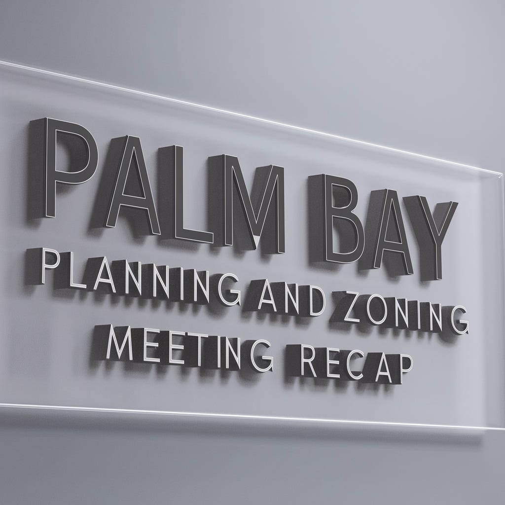 Palm Bay Planning and Zoning meeting recap.